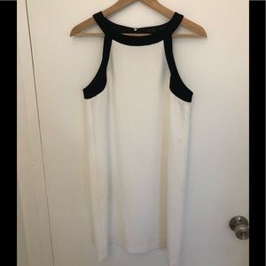 Zara white with black trim mini dress  size S